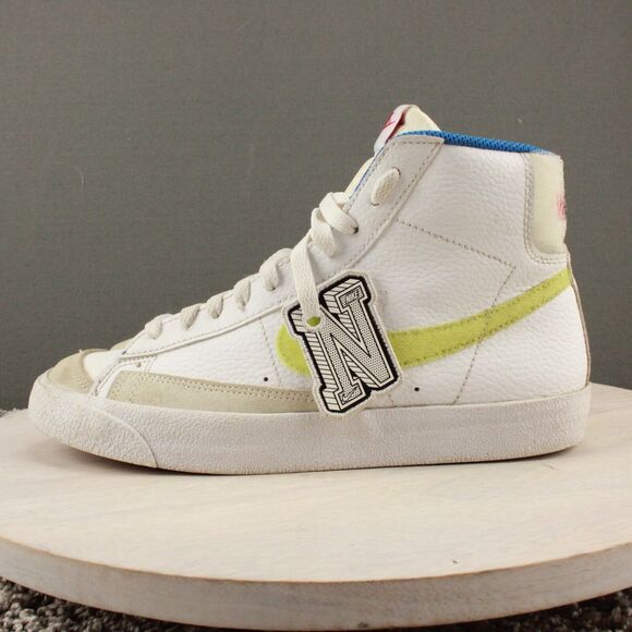 Nike Blazer Mid 77 Jumbo Sneakers Youth 6.5 White Yellow Blue Retro High Top - Picture 6 of 11